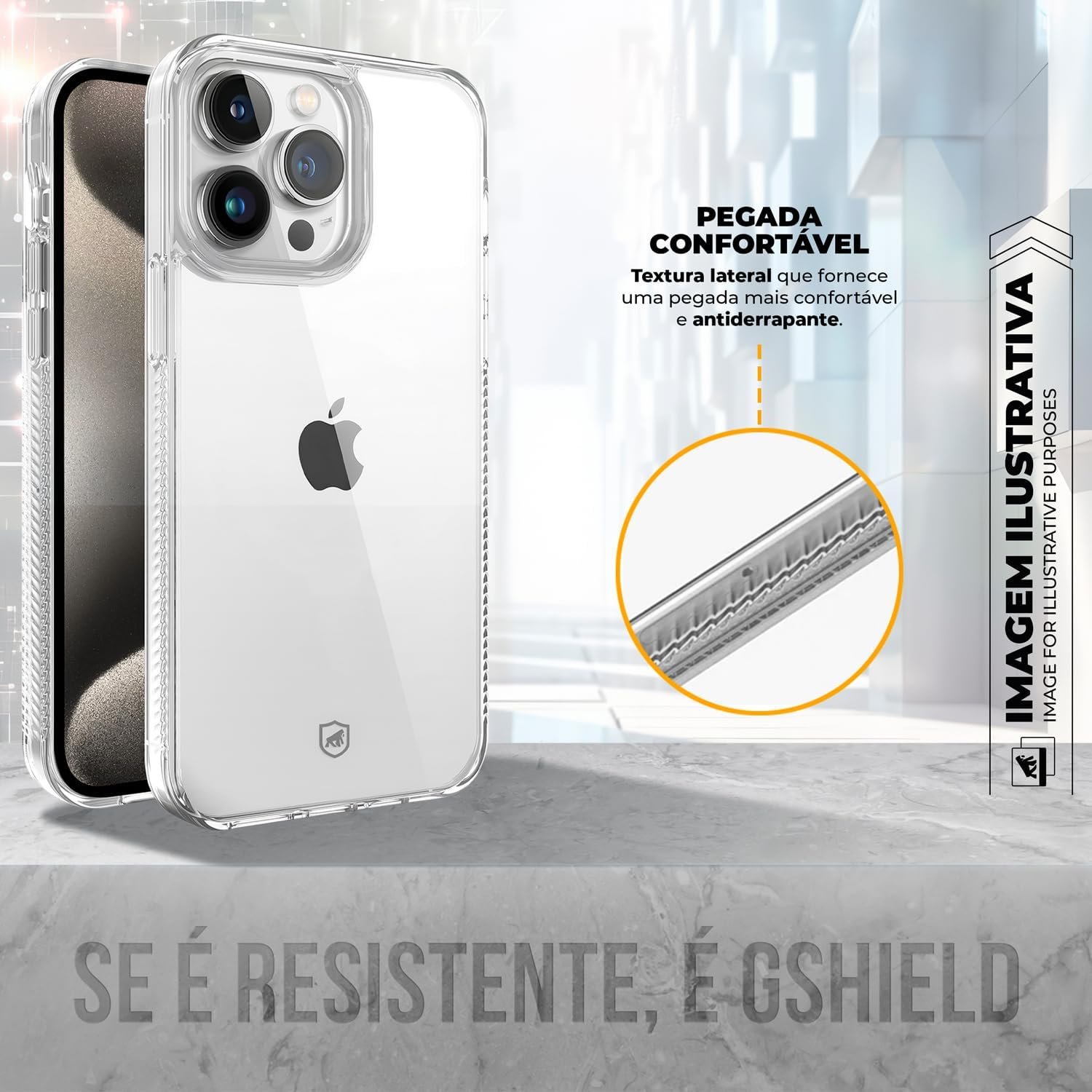 Imagem de Capa Anti-Slip Gshield para iPhone 16 Pro Max - Transparente e Antiderrapante - fragrância árabe