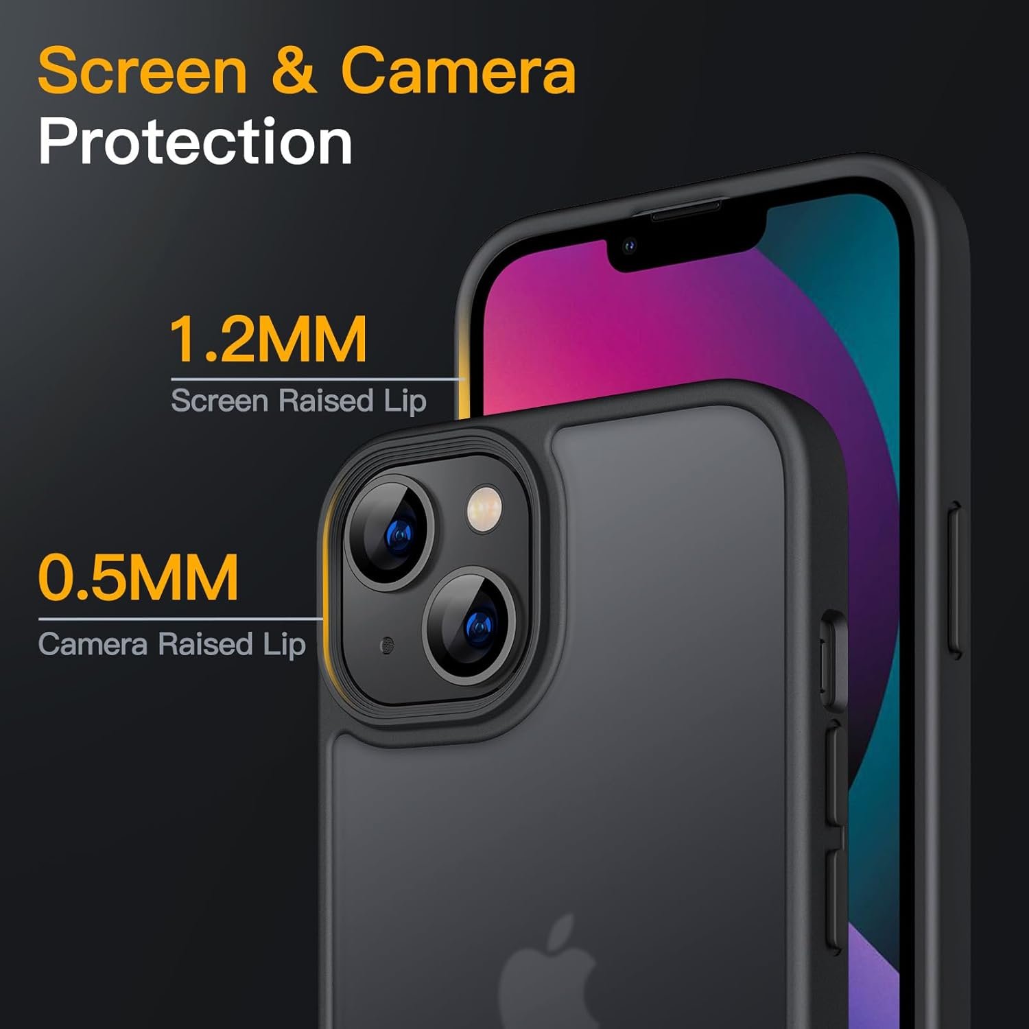 Imagem de Capa Fosca JETech para iPhone 13 de 6,1 Polegadas - Proteção Militar e Antimanchas (Preto) - fragrância árabe
