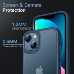Imagem de Capa Fosca JETech para iPhone 13 de 6,1 Polegadas - Proteção Militar em Azul Tempestade - fragrância árabe