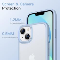 Imagem de Capa Fosca JETech para iPhone 13 de 6,1 Polegadas - Proteção Militar em Azul Celeste - fragrância árabe