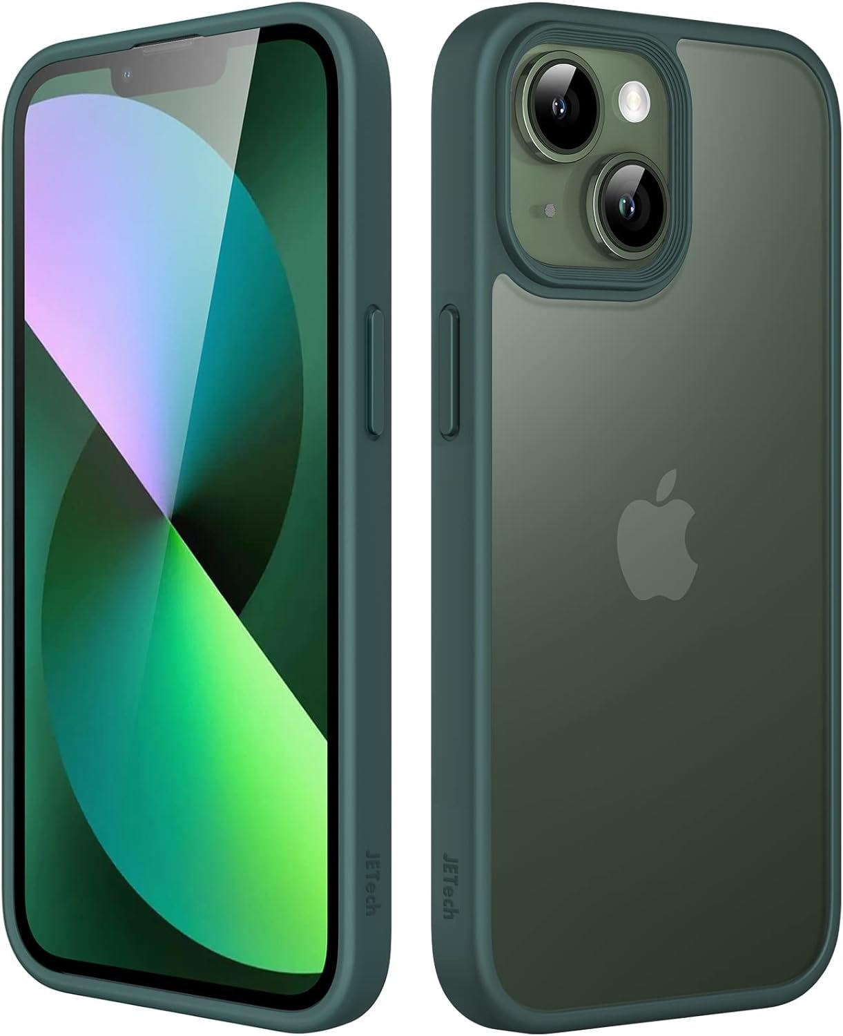 Imagem de Capa Fosca JETech para iPhone 13 de 6,1 Polegadas - Proteção Militar em Verde Escuro - fragrância árabe
