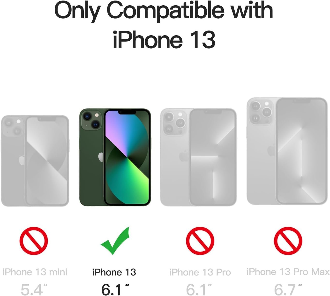 Imagem de Capa Fosca JETech para iPhone 13 de 6,1 Polegadas - Proteção Militar em Verde Escuro - fragrância árabe