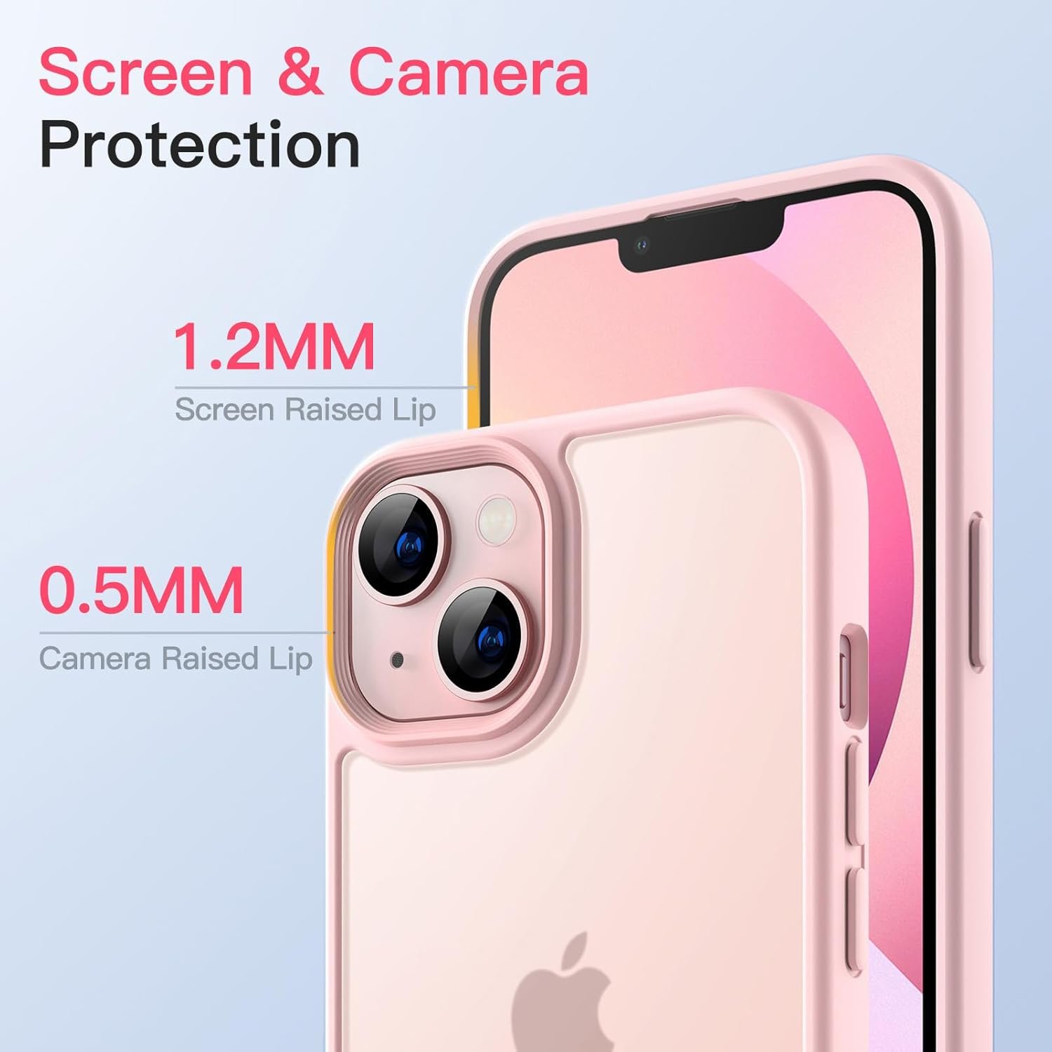 Imagem de Capa Fosca JETech para iPhone 13 de 6,1 Polegadas - Proteção Militar e Antimanchas (Rosa) - fragrância árabe