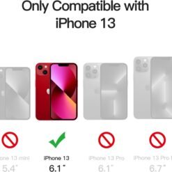 Imagem de Capa Fosca JETech para iPhone 13 de 6,1 Polegadas - Proteção Militar em Vermelho - fragrância árabe