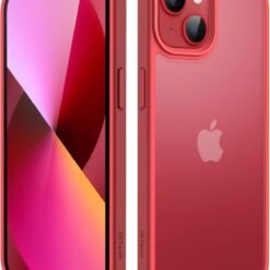 Imagem de Capa Fosca JETech para iPhone 13 de 6,1 Polegadas - Proteção Militar em Vermelho - fragrância árabe