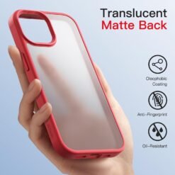 Imagem de Capa Fosca JETech para iPhone 13 de 6,1 Polegadas - Proteção Militar em Vermelho - fragrância árabe