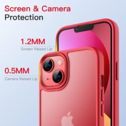 Imagem de Capa Fosca JETech para iPhone 13 de 6,1 Polegadas - Proteção Militar em Vermelho - fragrância árabe