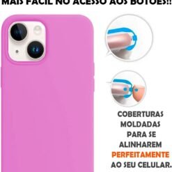 Imagem de Capinha Colorida Premium para iPhone 14 - Rosa Claro - fragrância árabe