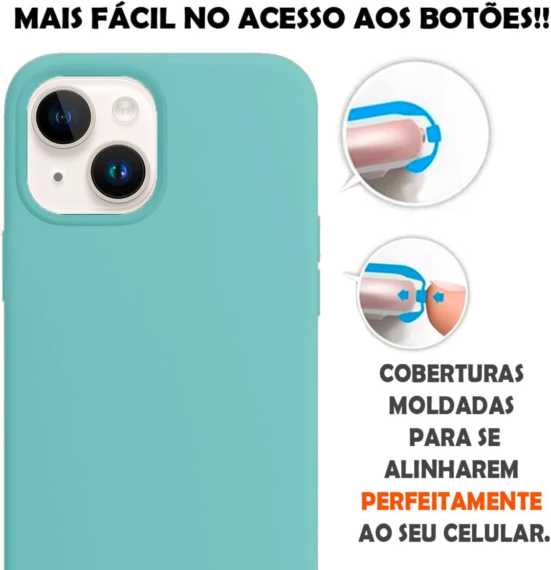 Imagem de Capinha Colorida Premium Compatível com iPhone 14 - Azul Claro - fragrância árabe
