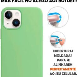 Imagem de Capinha Colorida Premium Compatível com iPhone 14 - Verde Claro - fragrância árabe