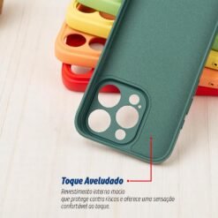 Imagem de Capinha Premium de Silicone Veludo para iPhone 16 Pro Max [2ASHOP] - Preto - fragrância árabe