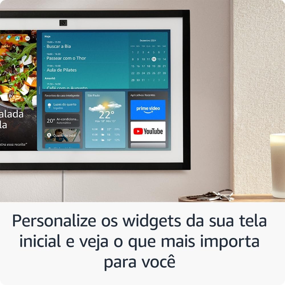 Imagem de Novo Echo Show 15 | Tela inteligente Full HD de 15,6” com Alexa e controle remoto por voz - fragrância árabe