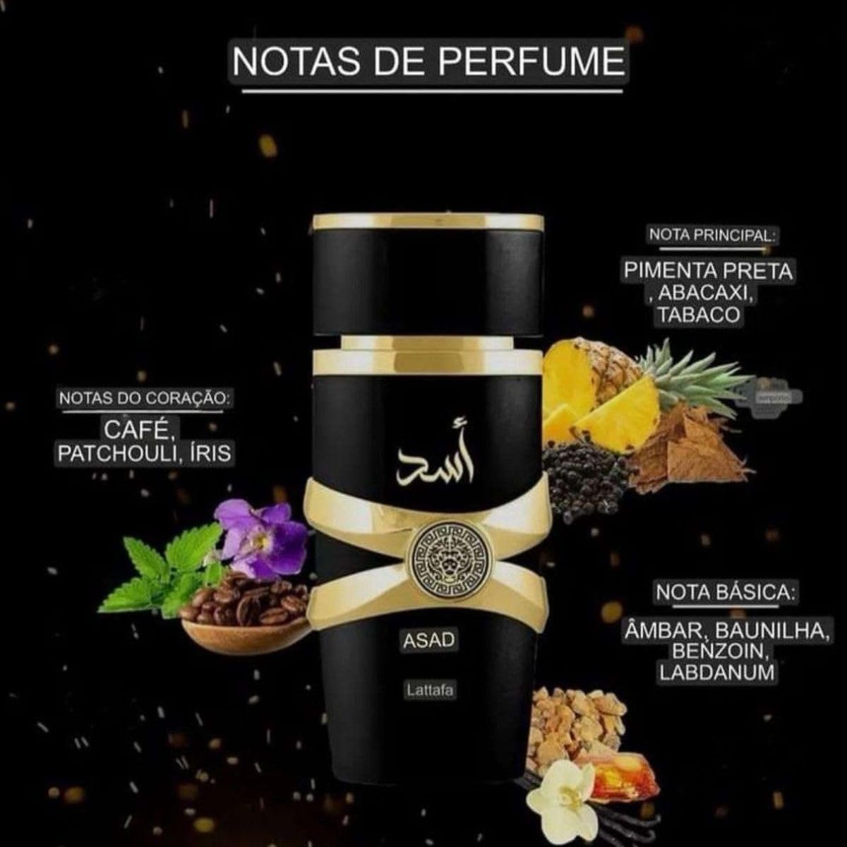 Imagem de Perfume Asad Latafa Eau de Parfum 100ml Original - fragrância árabe
