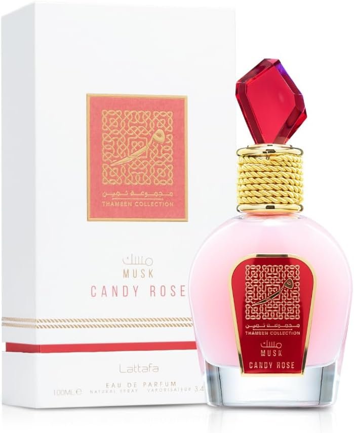 Imagem de Perfume Lattafa Thameen Candy Rose 100 ml - fragrância árabe