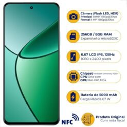 Imagem de Smartphone Realme 12+ 5G - 12GB de RAM, 512GB de Armazenamento, Tela AMOLED de 6,67