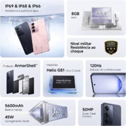 Imagem de Smartphone Realme C75x 256GB com 8GB de RAM - Cor Azul - fragrância árabe