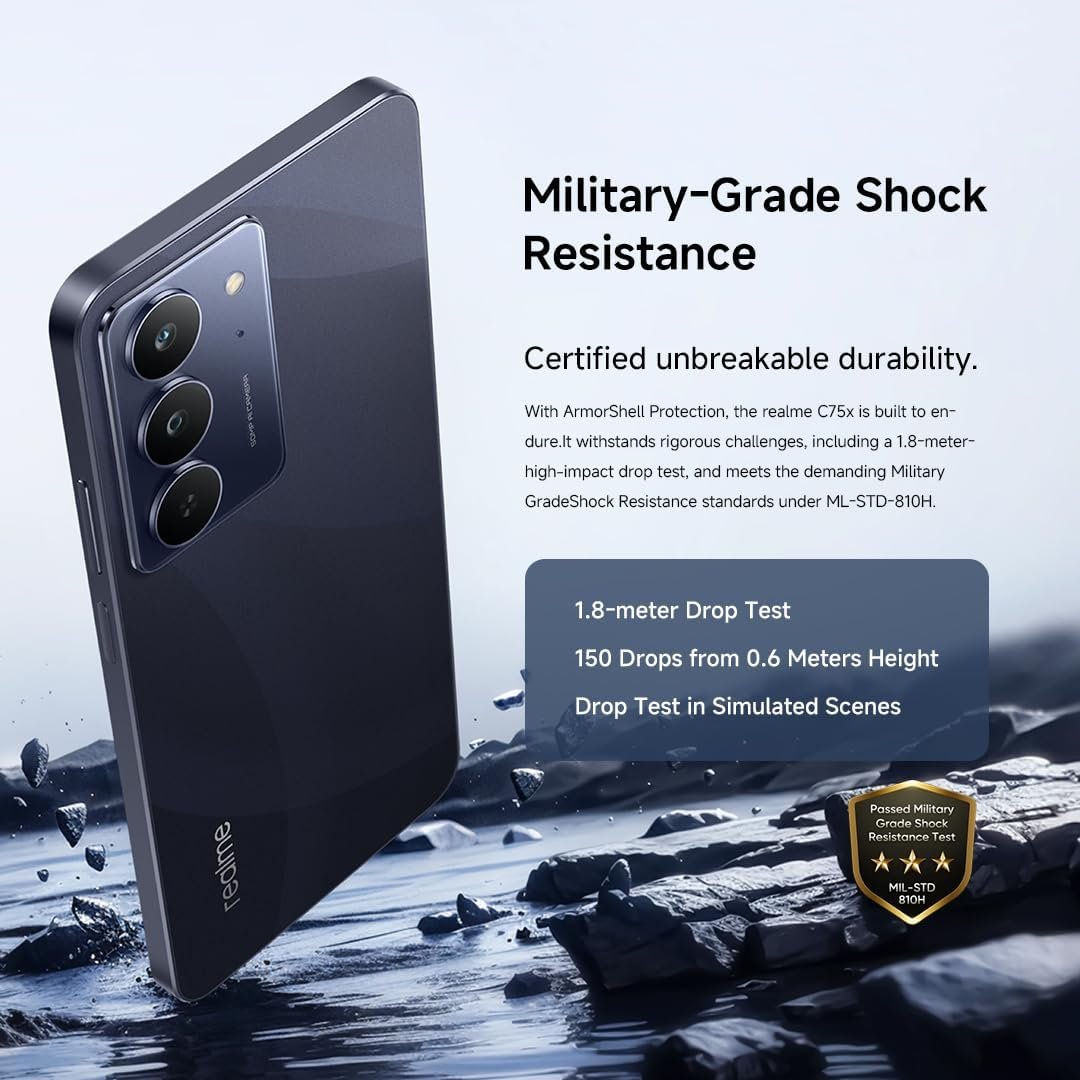 Imagem de Smartphone Realme C75x 256GB com 8GB de RAM - Cor Azul - fragrância árabe