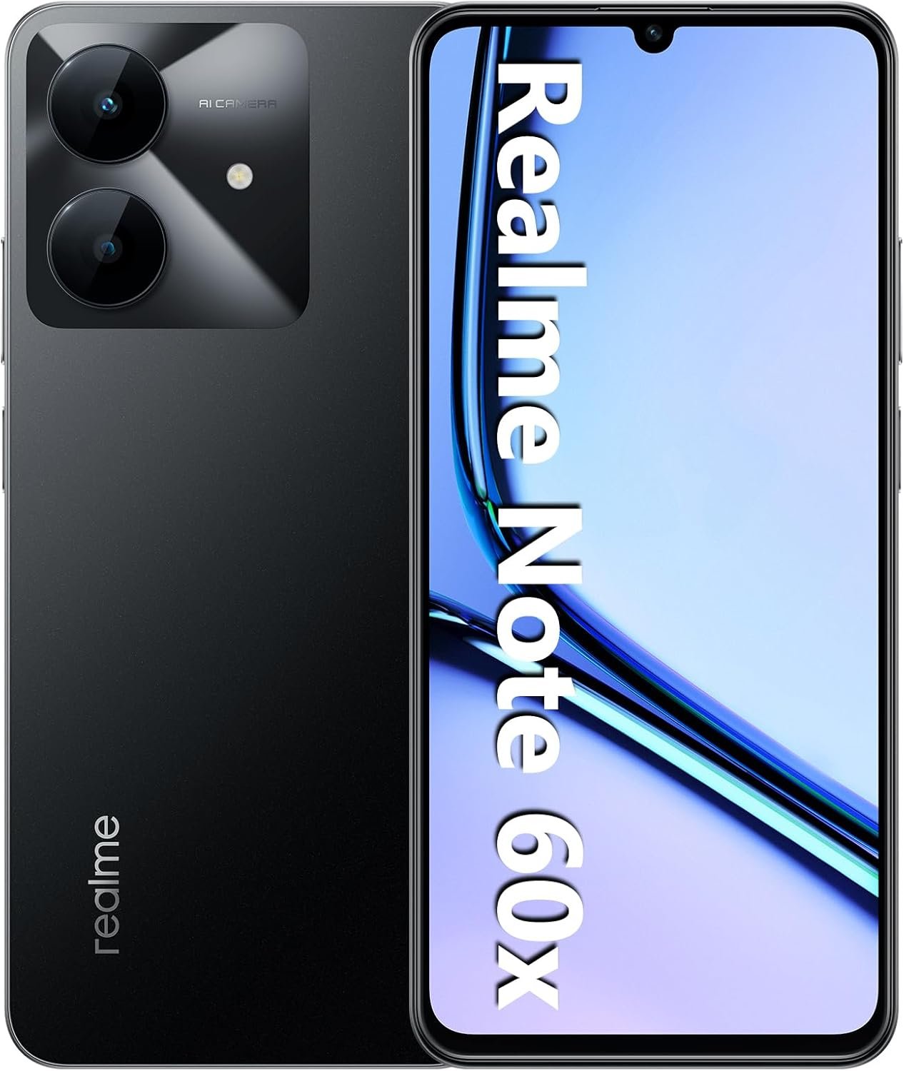 Imagem de Smartphone Realme Note 60x - 3 GB de RAM, 64 GB de Armazenamento, Bateria de 5000mAh e Tela de 6,74" 90Hz - Preto - fragrância árabe