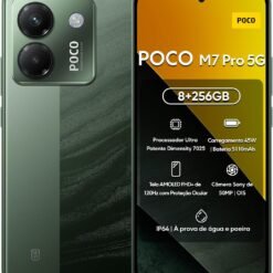 Imagem de Smartphone Xiaomi POCO M7 Pro 5G - 256GB | 8GB/12GB RAM | Processador Dimensity 7025 | Tela AMOLED FHD+ 120Hz | Bateria de 5110mAh com Turbo Charge de 45W (Verde, 8+256GB) - fragrância árabe