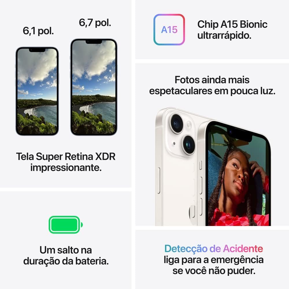 usado : Apple iPhone 14 (128 GB) – azul - Imagem 5
